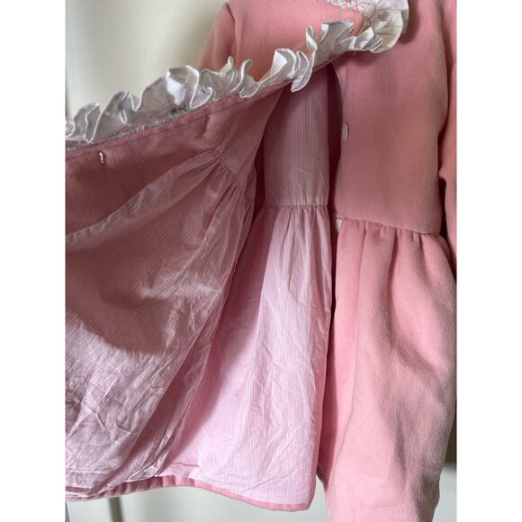 Pink Ruffle-Trim Girls' Coat Jacket - Picture 5 of 6